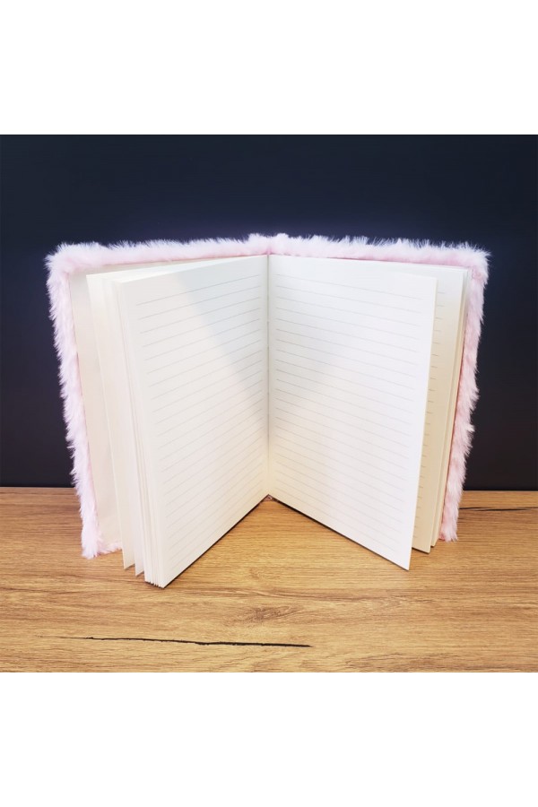 Love Tasarımlı Peluş Defter