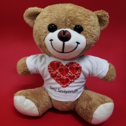 Love Tişörtlü Peluş Ayıcık Love Tişörtlü Peluş Ayıcık