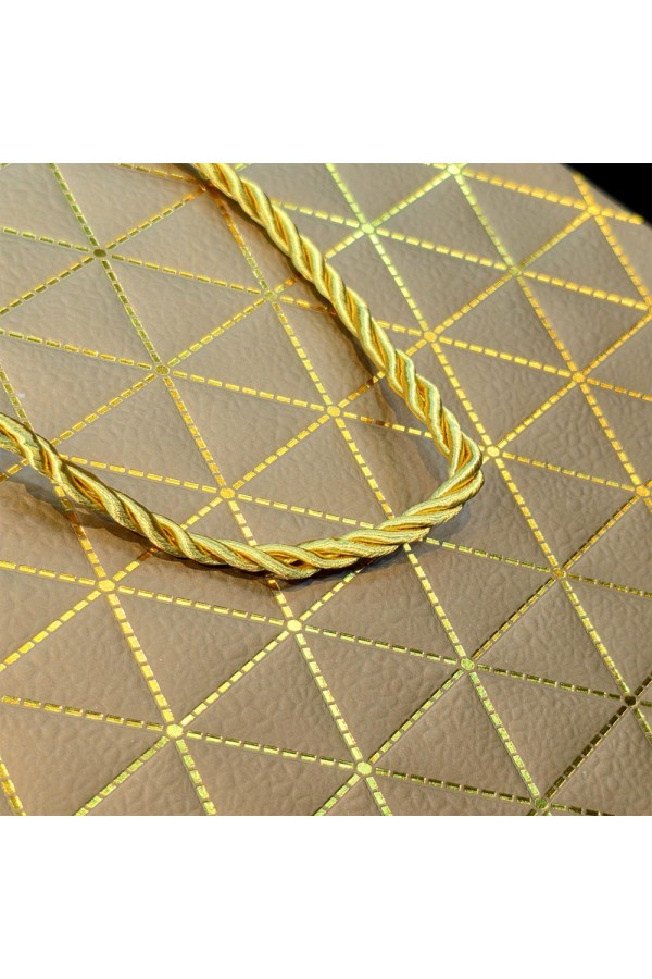 Mini Boy Gold Karton Hediye Çantası