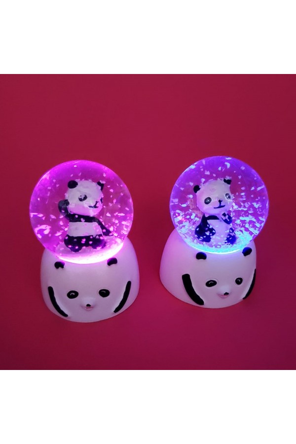 Mini Işıklı Panda Kar Küresi