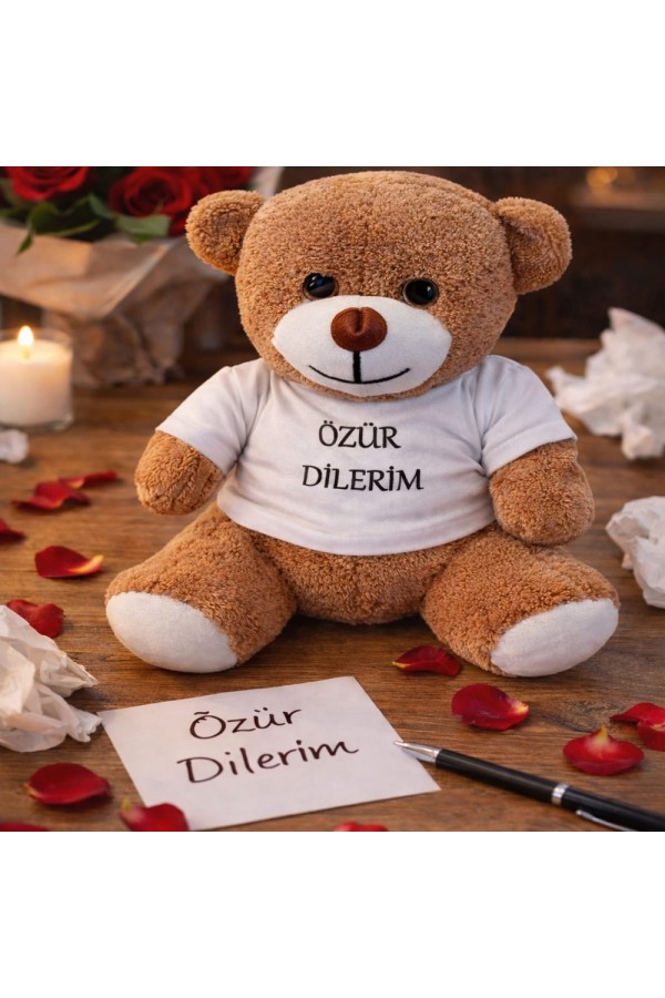 Özür Dilerim Tişörtlü Oyuncak Ayıcık