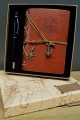 Pusula Baskılı Deri Defter Kalem Seti