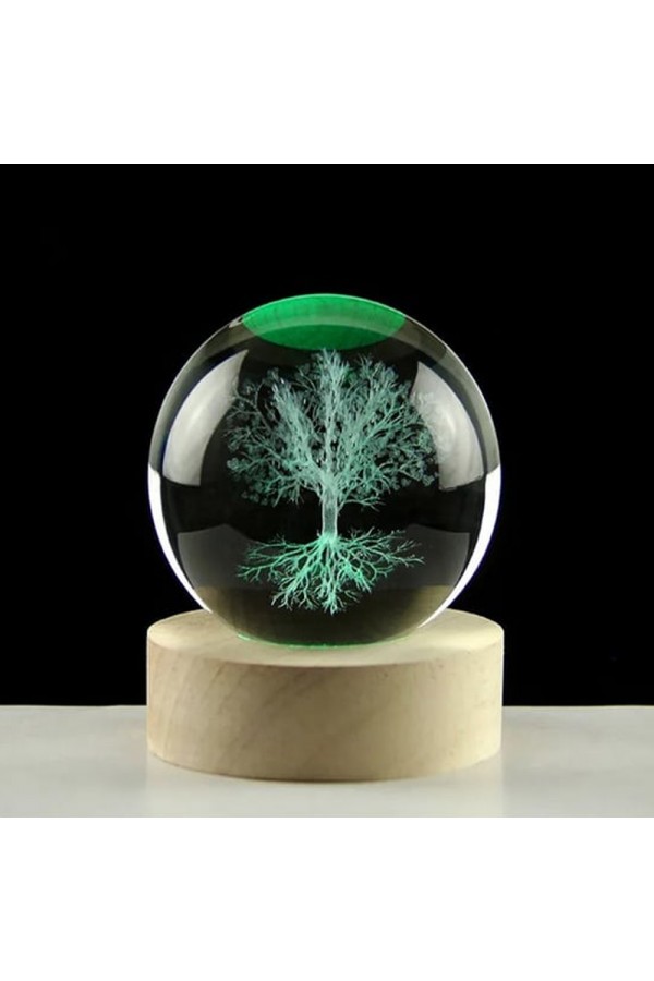 Renk Değiştiren Hayat Ağaçı Cam Küre
