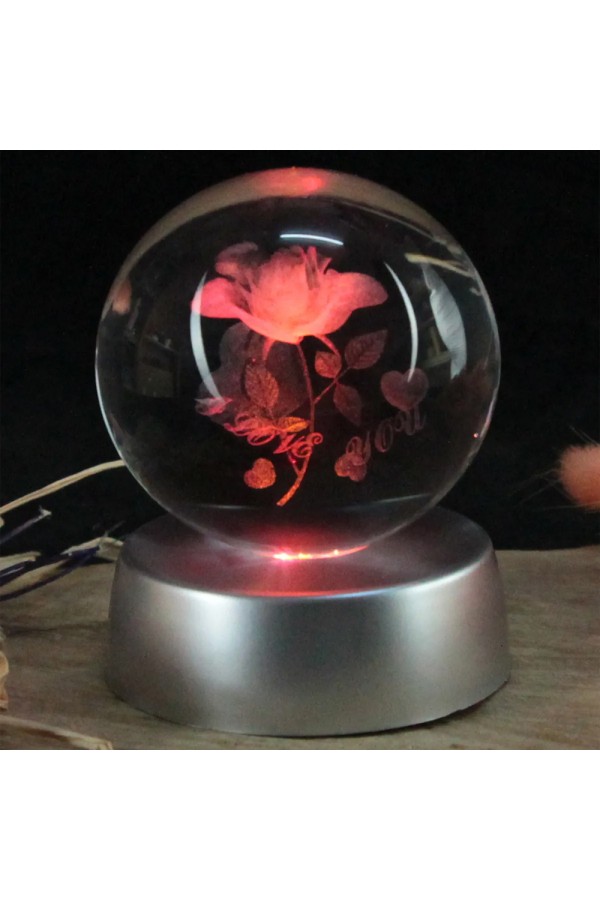 Renk Değiştiren Işıklı Cam Küre
