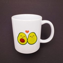 Sevimli Avokado Çift Baskılı Kupa Bardak Sevimli Avokado Çift Baskılı Kupa Bardak