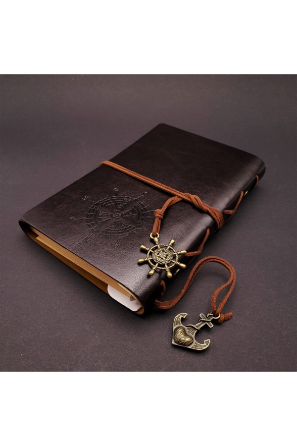 Siyah Deri Pusula Defter
