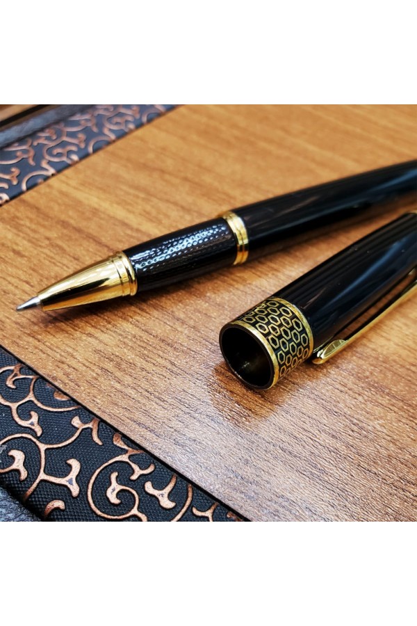 Siyah Desenli Metal Kalem