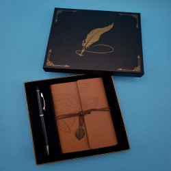 Taba Deri Defter ve Kalem Set Taba Deri Defter ve Kalem Set