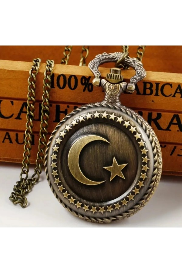 Türk Bayraklı Köstekli Saat Türk Bayraklı Köstekli Saat