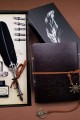 Tüylü Kalem ve Deri Defter Set