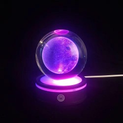 Usb'li Plastik Altlıklı Dolunay Dönen Cam Küre Usb'li Plastik Altlıklı Dolunay Dönen Cam Küre