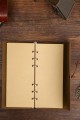 Yaprak Desenli Çizgisiz Deri Defter