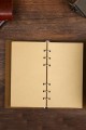 Yaprak Desenli Kahverengi Deri Defter