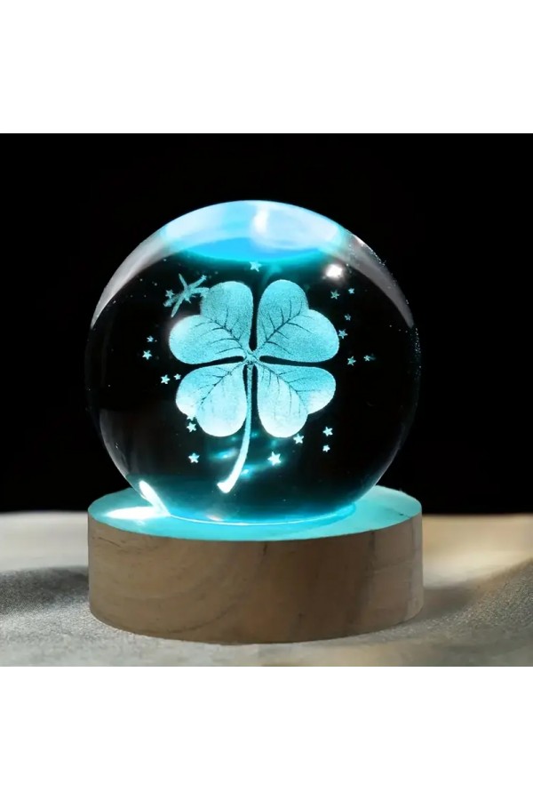 Yonca Tasarımlı Renk Değiştiren Cam Küre