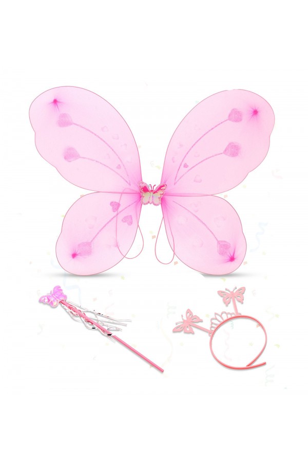 Kelebek Kız Seti – 50 cm Kelebek Kanadı, Taç ve Asa Kelebek Kız Seti – 50 cm Kelebek Kanadı, Taç ve Asa