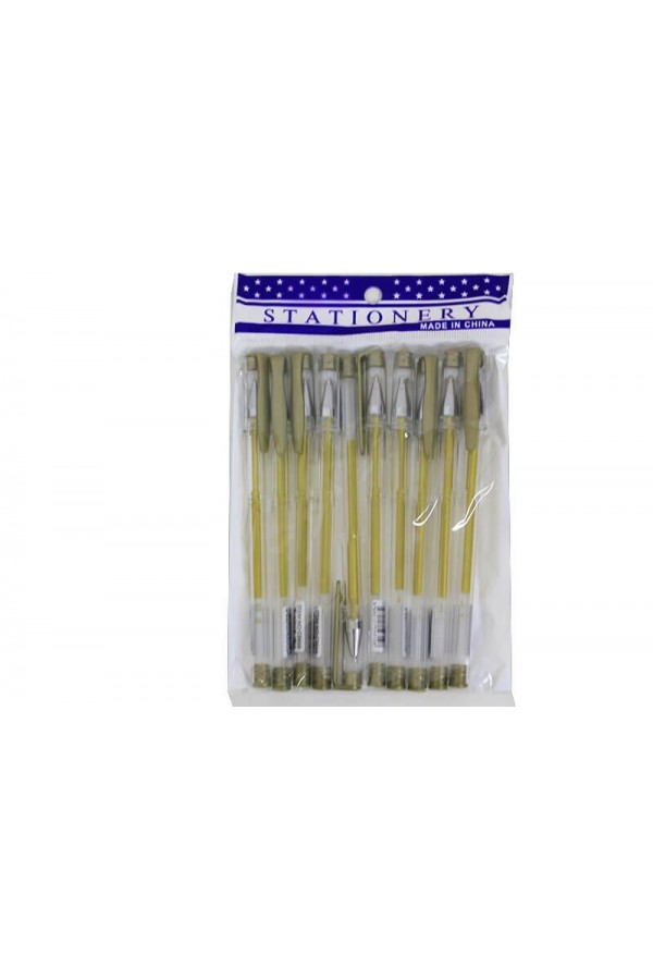 Tükenmez Kalem Gümüş Mürekepli 10'lu Deste 10'le Paket