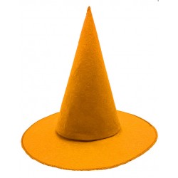 Turuncu Renk Keçe Cadı Şapkası Yetişkin Çocuk Uyumlu 35X38 cm Turuncu Renk Keçe Cadı Şapkası Yetişkin Çocuk Uyumlu 35X38 cm