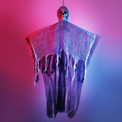 Ürpertici Kuru Kafa Korku Hayalet Saçaklı Dekor 90x50 cm Ürpertici Kuru Kafa Korku Hayalet Saçaklı Dekor 90x50 cm