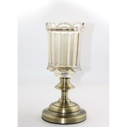 Üstü Cam Şamdan Tekli Üstü Cam Şamdan Tekli