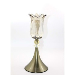 Üstü Cam Şamdan Tekli Üstü Cam Şamdan Tekli