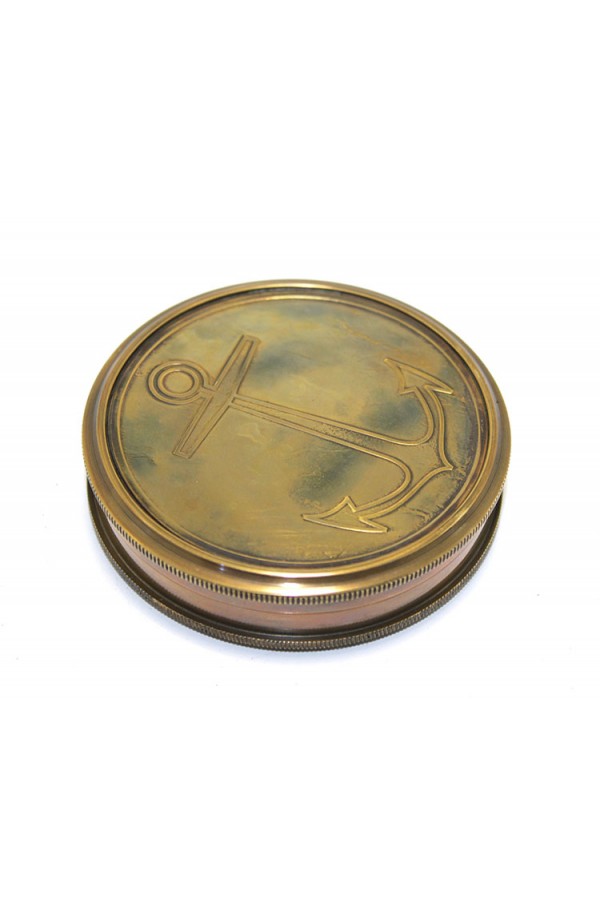 Üzeri Çapa İşlemeli Pirinç Kullanışlı Pusula