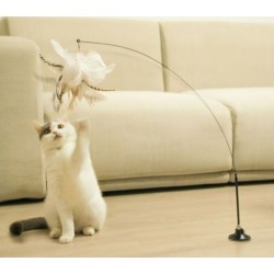 Vantuzlu Tüylü Zilli Kedi Oyun Oltası Vantuzlu Tüylü Zilli Kedi Oyun Oltası