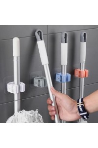 Yapışkanlı Pratik Mop Tutucu 4 Adet Beyaz Yapışkanlı Pratik Mop Tutucu 4 Adet Beyaz