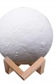 Yerküre Ld 18cm Şarj Edelibilen Gece Ay Lambası Ahşap Standlı