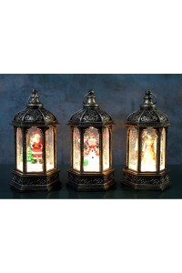 Yılbaşı Temalı Işıklı Kar Küresi