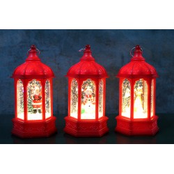 Yılbaşı Temalı Işıklı Kar Küresi