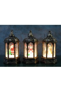 Yılbaşı Temalı Işıklı Kar Küresi