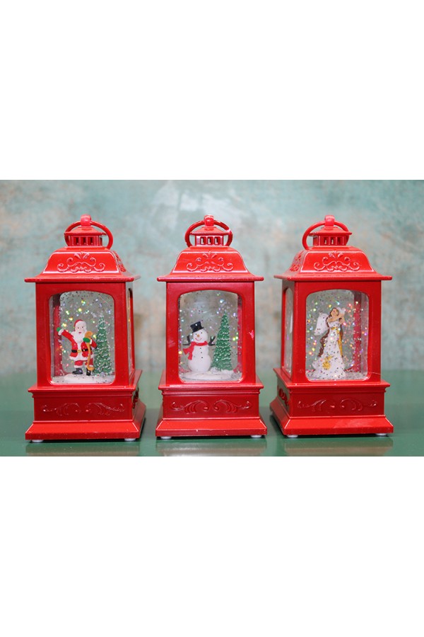 Yılbaşı Temalı Işıklı Müzikli Kar Küresi