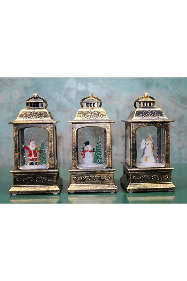 Yılbaşı Temalı Işıklı Müzikli Kar Küresi