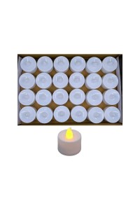 Yuvarlak Günışığı Pilli Mum 24 Adet