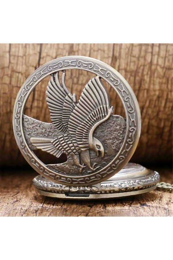 Zincirli Askılı Kartal Modelli Antik Köstekli Saat