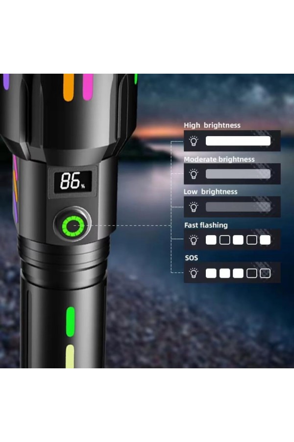 Zoomlu 50W Şarjlı Powerbank El Feneri